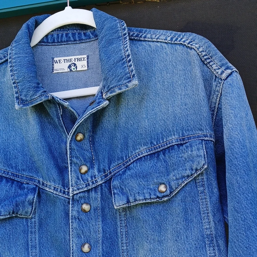 We The Free Denim Jumpsuit NWT Size XS Jeans Townes Coverall - Picture 5 of 16